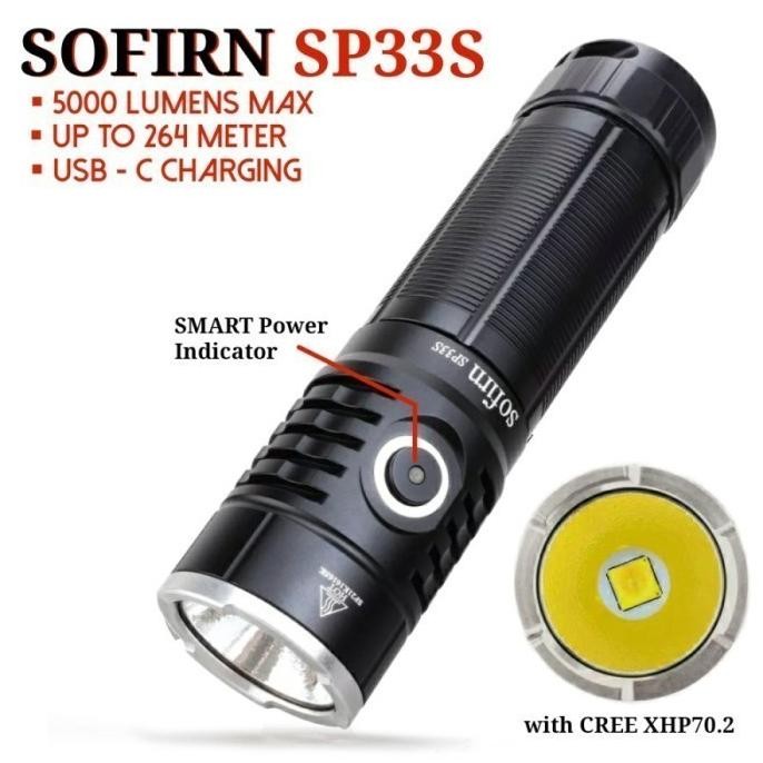 Promo Sofirn Sp33S Senter Led Cree Xhp70.2 Xhp70B 5000 Lumens Usb C