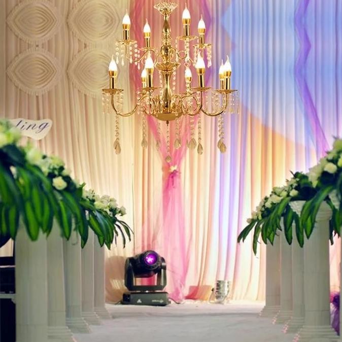 Sale Lampu Gantung Kristal Ruang Tamu Gaya Retro 6/8/12 Lampu Dekorasi Besar Acara Pernikahan Lampu 