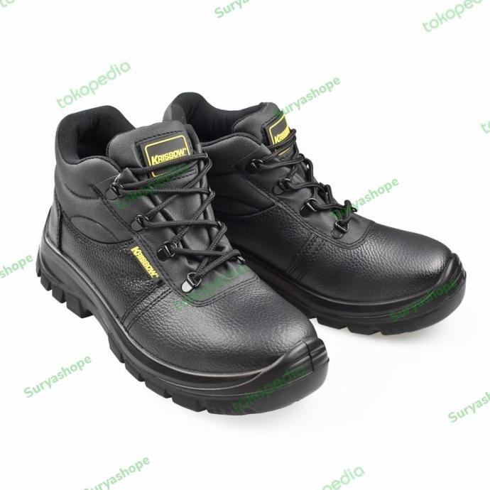 Sepatu Safety Krisbow Maxi 6 Inch -Hitam New Stok