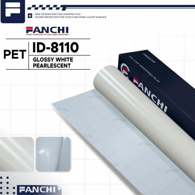 

ROLL 152CM Sticker FANCHI ID-8110 White Pearlescent PET 152CM ROLL murah