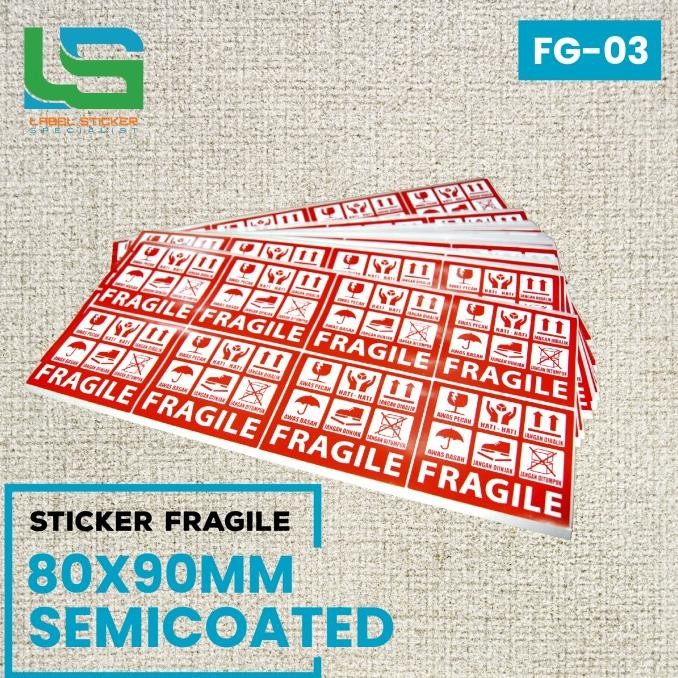 

STICKER FRAGILE , LABEL FRAGILE , STICKER FRAGILE 80X90MM - 300 PCS murah