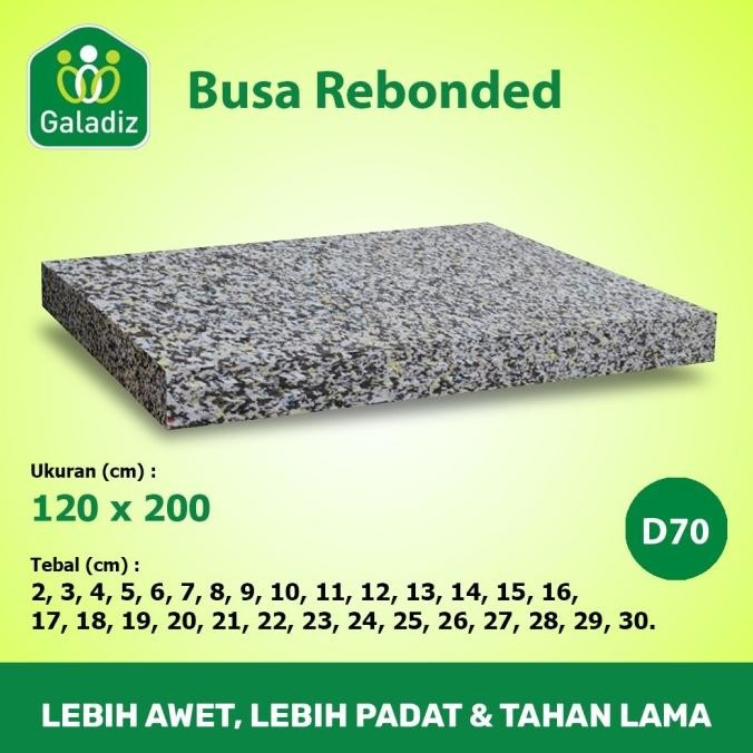 Busa Rebonded / Rebonded Foam / Matras Density 70 Uk 120 X 200 Co