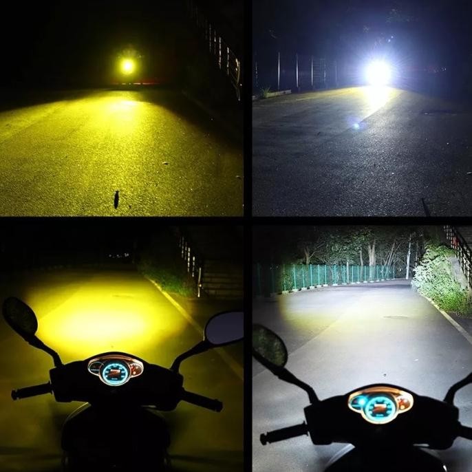 LAMPU LED TEMBAK D2 LASER ECO9 QQ LUMINOS 2 WARNA WHITE YELLOW