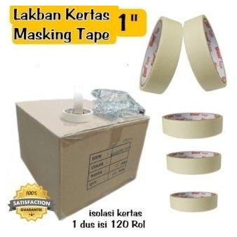

CO Lakban kertas isolasi kertas 1" PER DUS isi 120 Rol