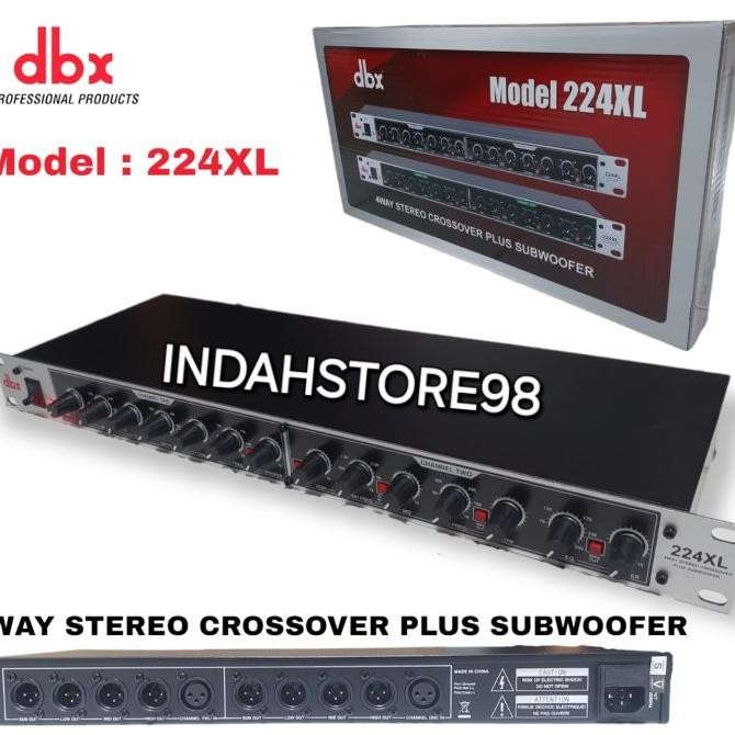 Crossover 4 Way Dbx 224Xl  Crossover Aktif  4 Way Gradea Co