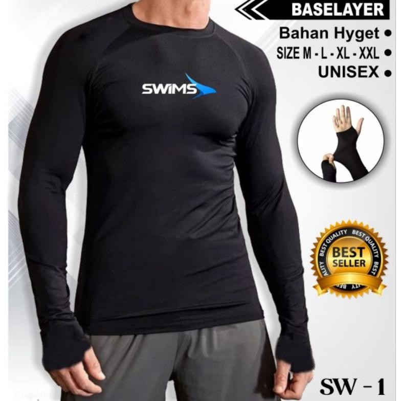 Baju Renang Lengan Panjang Kaos Renang Pria Wanita Unisex Size Jumbo M - Xxl Murah