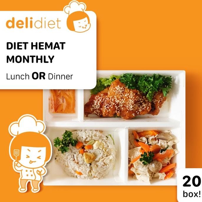

DeliDiet Paket Monthly Lunch OR Dinner (20 box-20 days) Catering Diet