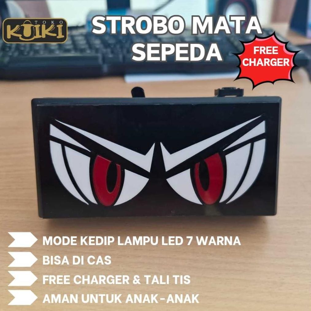 Promo Gila Lampu Sepeda Mata Aksesoris Sepeda Anak Kelap Kelip Led