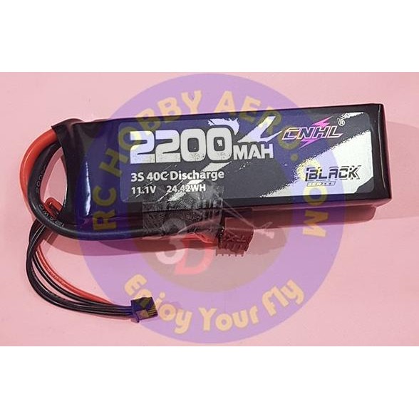 Grosir Cnhl Black Series 2200Mah 3S 11.1V 40C Lipo Battery With T-Plug / Dean Connector