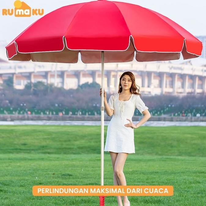 Rumaku Payung an 200 CM Payung Tenda Taman Pantai Cafe Bazar Lapak dengan Sarung HARGA SPESIAL