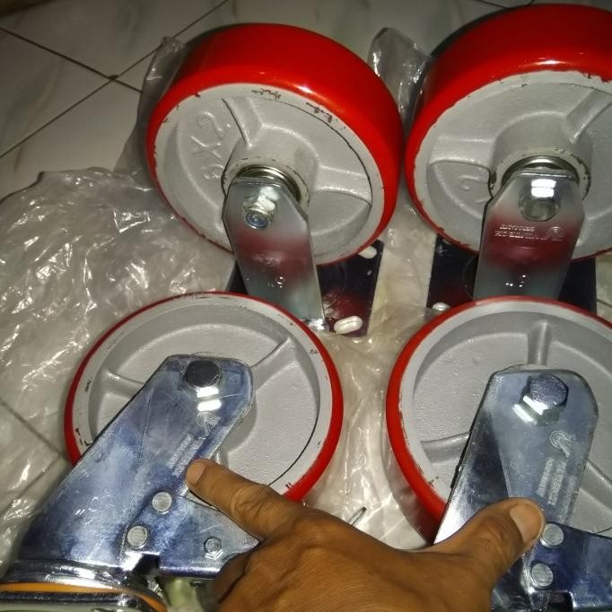 Roda Troly Heavy Duty 6"Inch/Roda Gerobak 6"Beban Berat Max 2T Per Set
