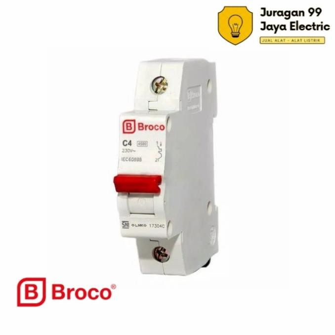 Promo BROCO MCB 1 Phase 4A / MCB BROCO 4 ampere COD