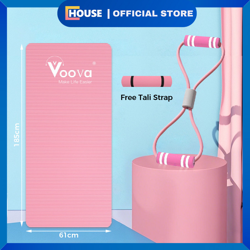 UHOUSE BUNDLING 2 IN 1 SET YOGA / Alat Olahraga dan Matras/ Matras dan Tali Yoga  / Set Alat Olahrag