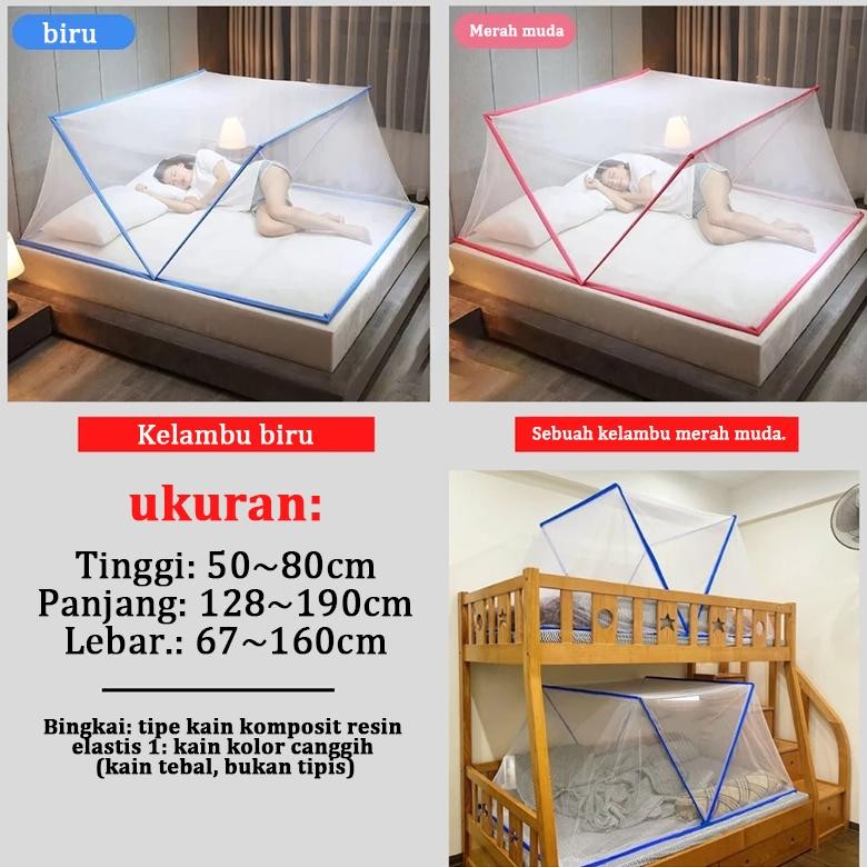 Kelambu Tidur/Kelambu Tenda Lipat/Anti Nyamuk Kelambu Lipat Tidur Portable Kelambu Kotak