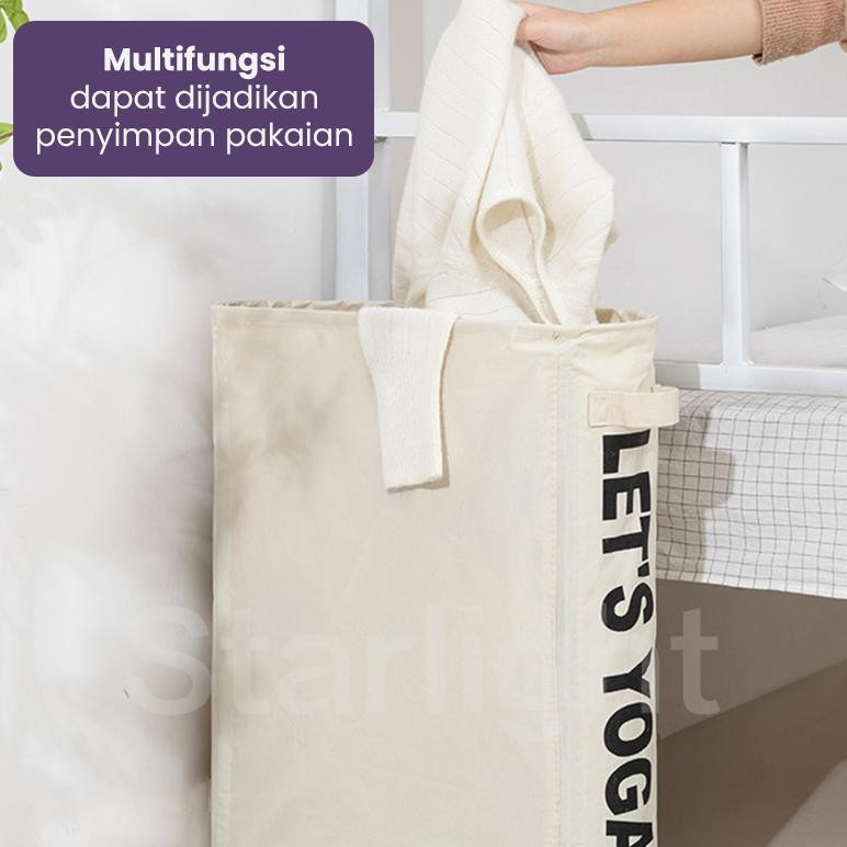 Laundry Bag Keranjang Baju Kotor Keranjang Matras Olahraga dengan Roda Keranjang Laundry Lipat Rak P