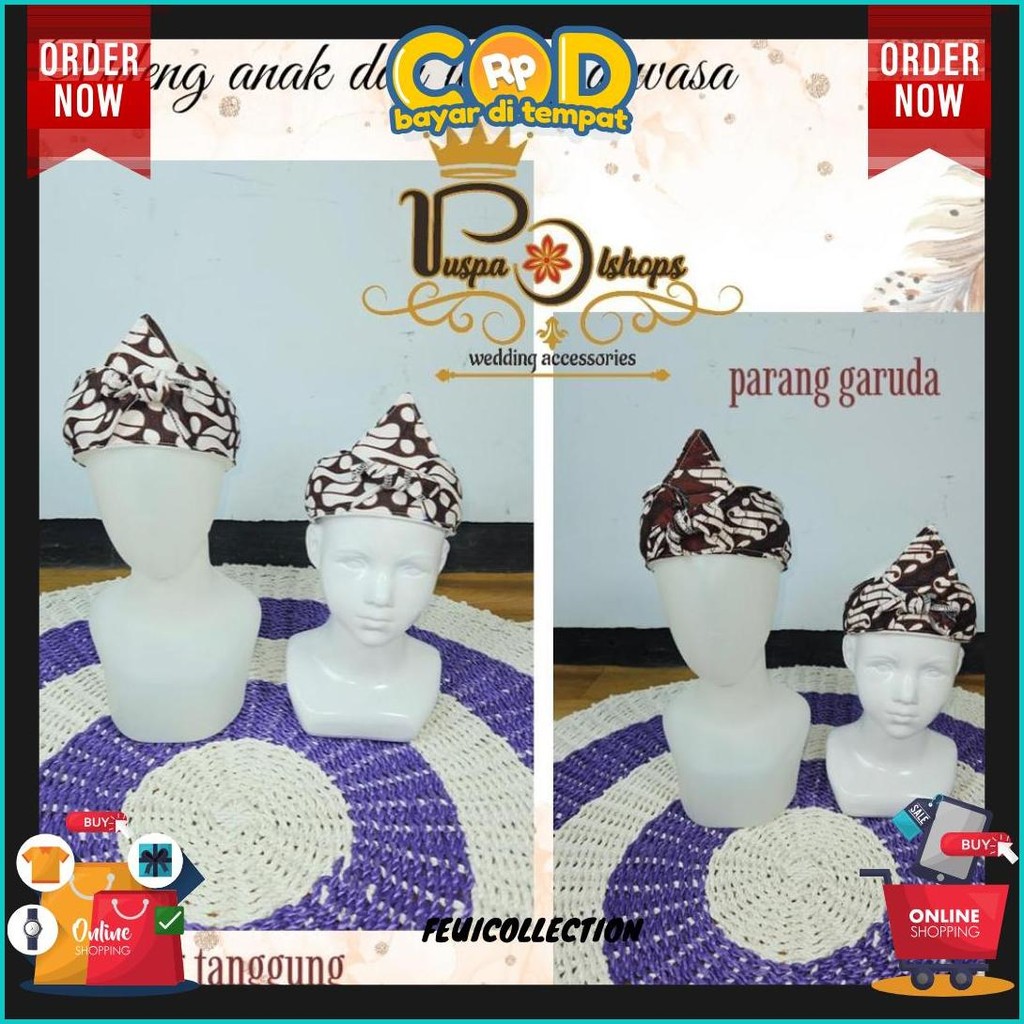 Udeng Slembong Udeng Sapit Urang Set Udeng Set Saput Udeng Slembong Standar Jumbo Totopong Sunda Dew