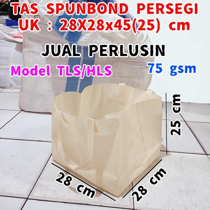 

TAS SPUNBOND TAS KOTAK TAS KUE TOTE BAG TAS SOUVENIR UK : 28X28X45(25) murah