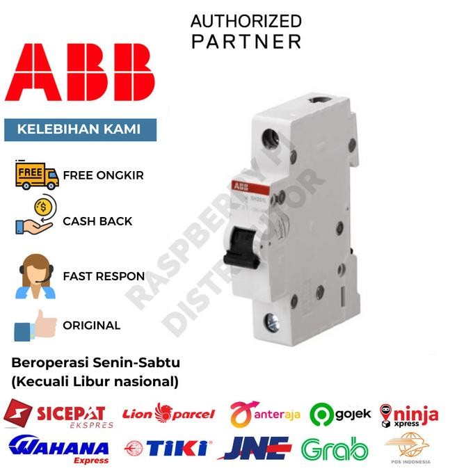 Promo ABB MCB SH 201 L-C2 4.5kA SH201L 2A 2 Ampere Miniature Circuit Breaker COD