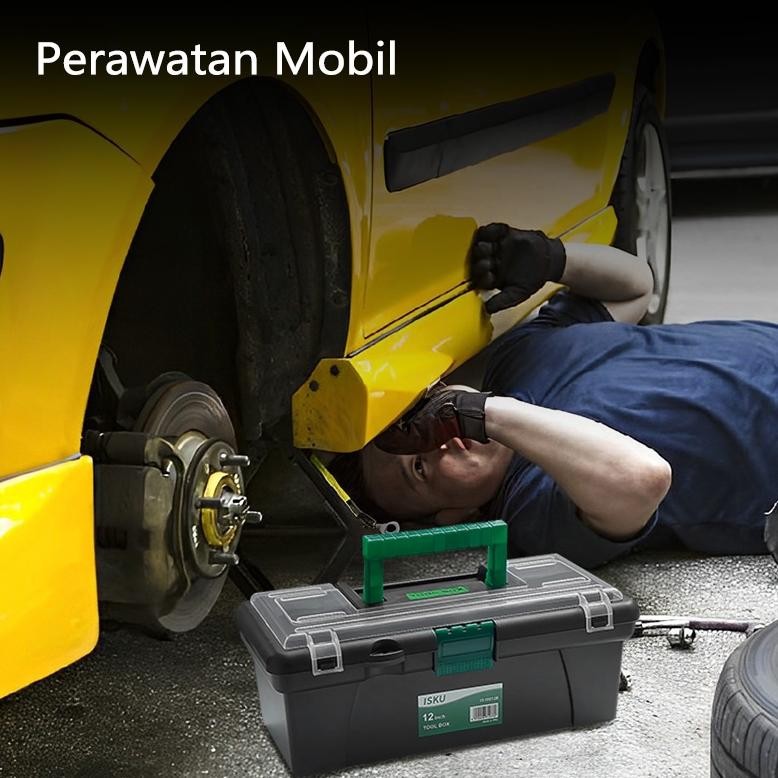 ISKU Tool Box Besar 12 Inch Bahan PP Kotak Alat Kotak Alat Tahan Lama / Kotak Alat 12 Inch / Kotak A