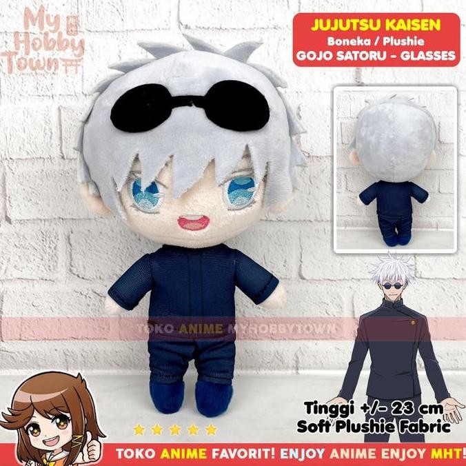 BONEKA ANIME JUJUTSU KAISEN : GOJO SATORU - GLASSES PLUSHIE DOLL 2104T
