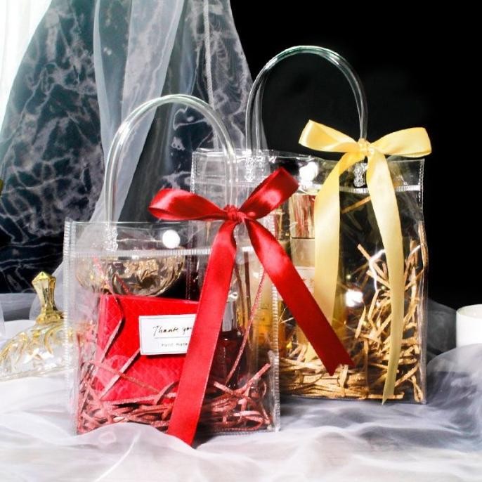 

(Grosir 10 Buah) Tas Mika Kancing Hampers Goodie Bag Premium murah