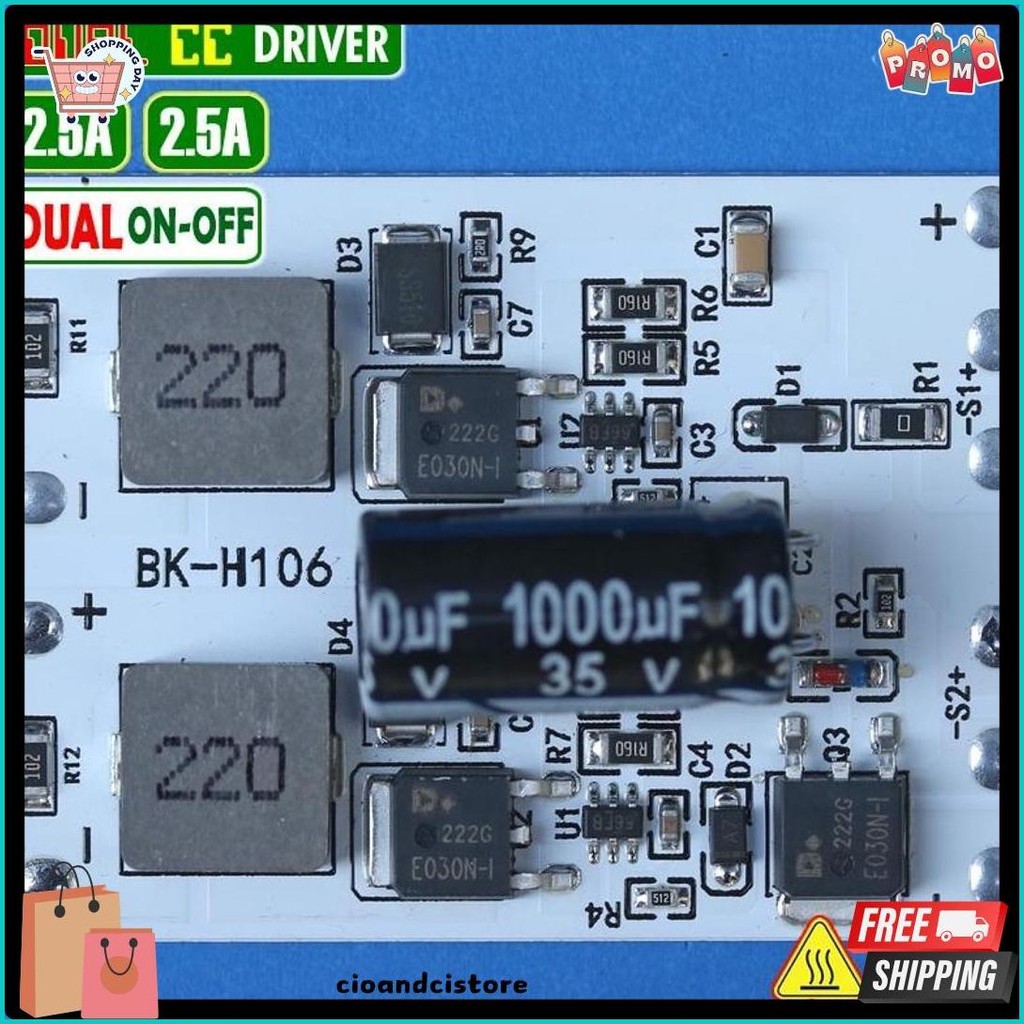 Dual On 2.5A Led Driver Mcp 7070 2X 3570 Sst Xml Biled Laser 12V 24V Terlengkap Dan Termurah