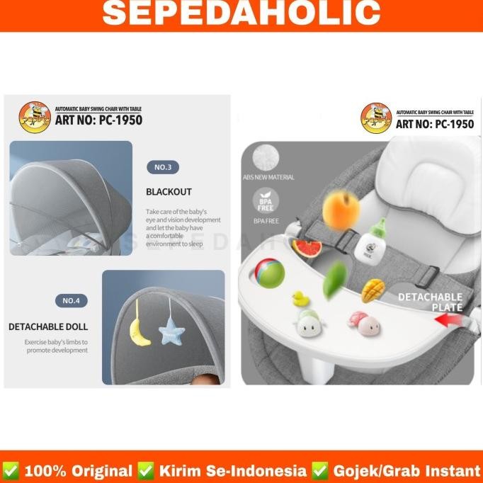 Grosir Baby Swing Bed Pacific Pc 1950 Kasur Kursi Ayun Anak Bayi Dengan Meja