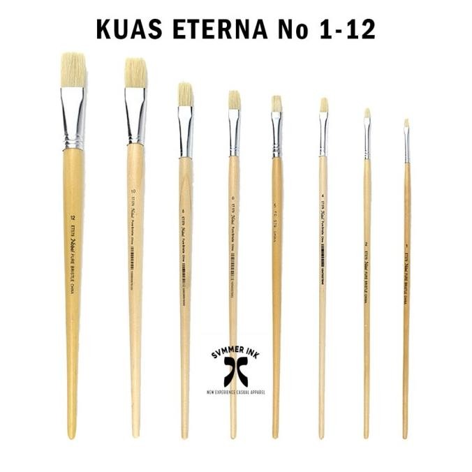

redi KUAS LUKIS ETERNA Brush Cat Akrilik/ Cat Minyak No 1-12 Terbaik Murah