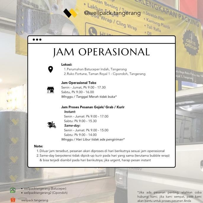 

Bubble Wrap Roll Plastik 125cm x 50m Bening & Hitam Wellpack murah