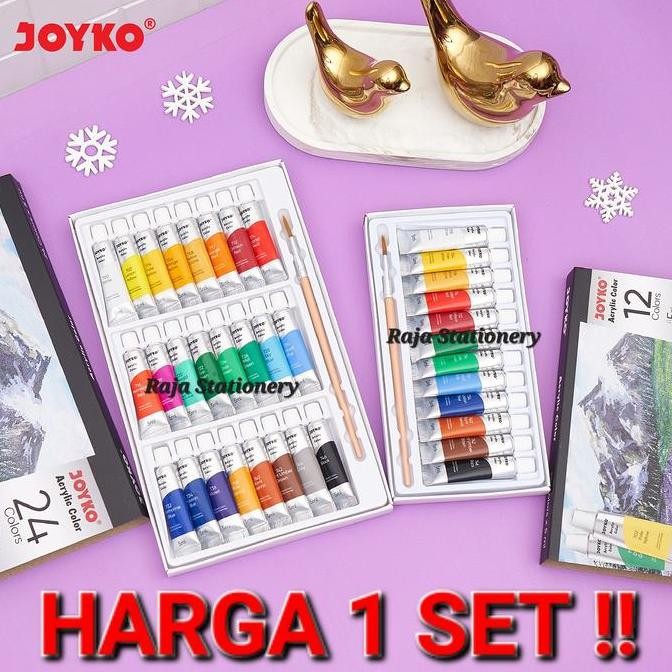 

redi Joyko Acrylic Colour 12 24 Warna 5ml Paint SET / Cat Akrilik Joyko SET ACC-5 Lukisan