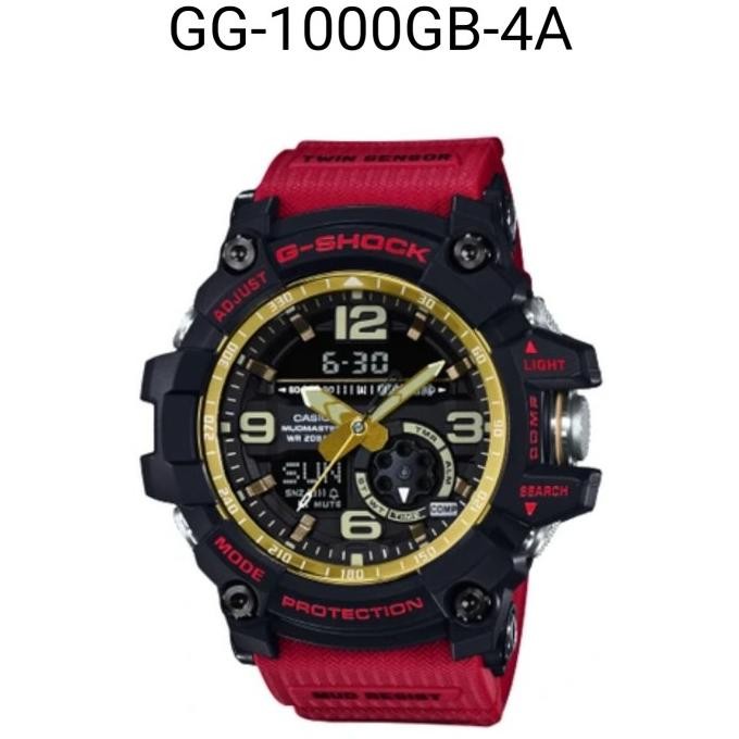 STRAP G-SHOCK GG-1000GB-4A GG 1000GB GG 1000 RED CASIO ORIGINAL murah