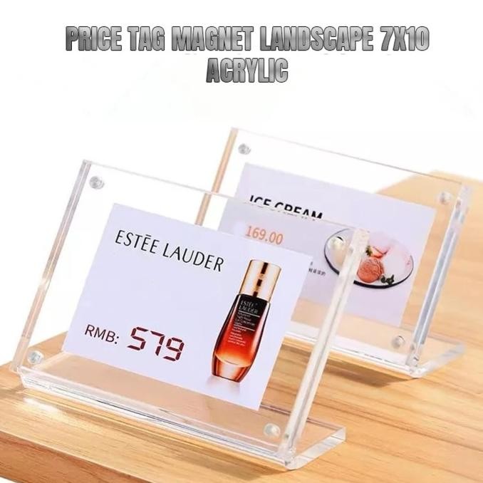 

redi Stand Brochure Magnet Acrylic / Holder Brosur Akrilik / Price Tag 7x10