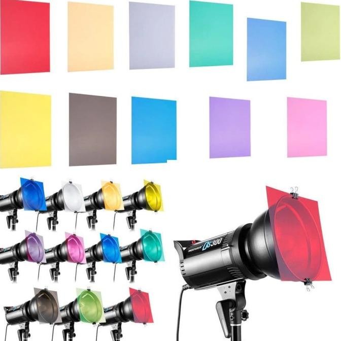 

30X30cm Pack of 11 Transparent Color Correction Lighting Gel Filters