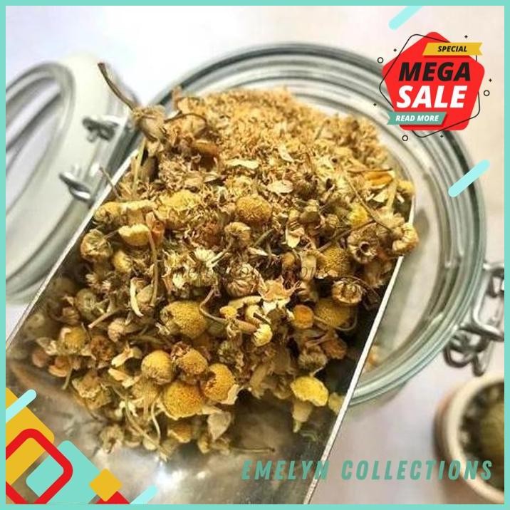 

TEH BUNGA CHAMOMILE DRIED CHAMOMILE FLOWER TEA 50GR NATURAL PRODUK BAGUS !!