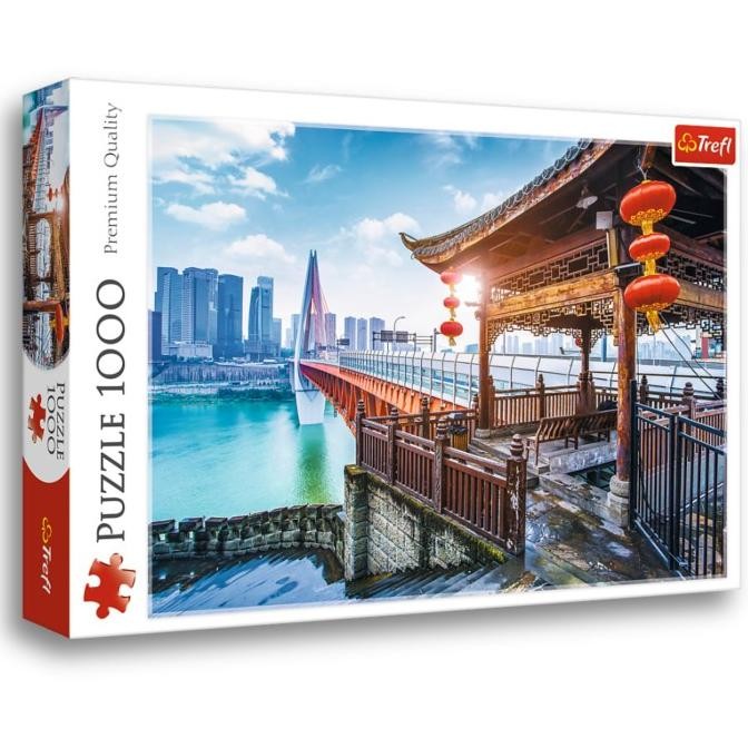 TREFL 1000 PIECE JIGSAW PUZZLE - CHONGQING CHINA 10721 2904T