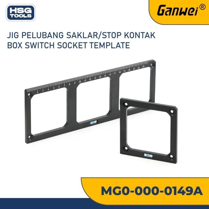 Ganwei 0149 Jig Pelubang Saklar/Stop Kontak Box Switch Socket Template New Stok