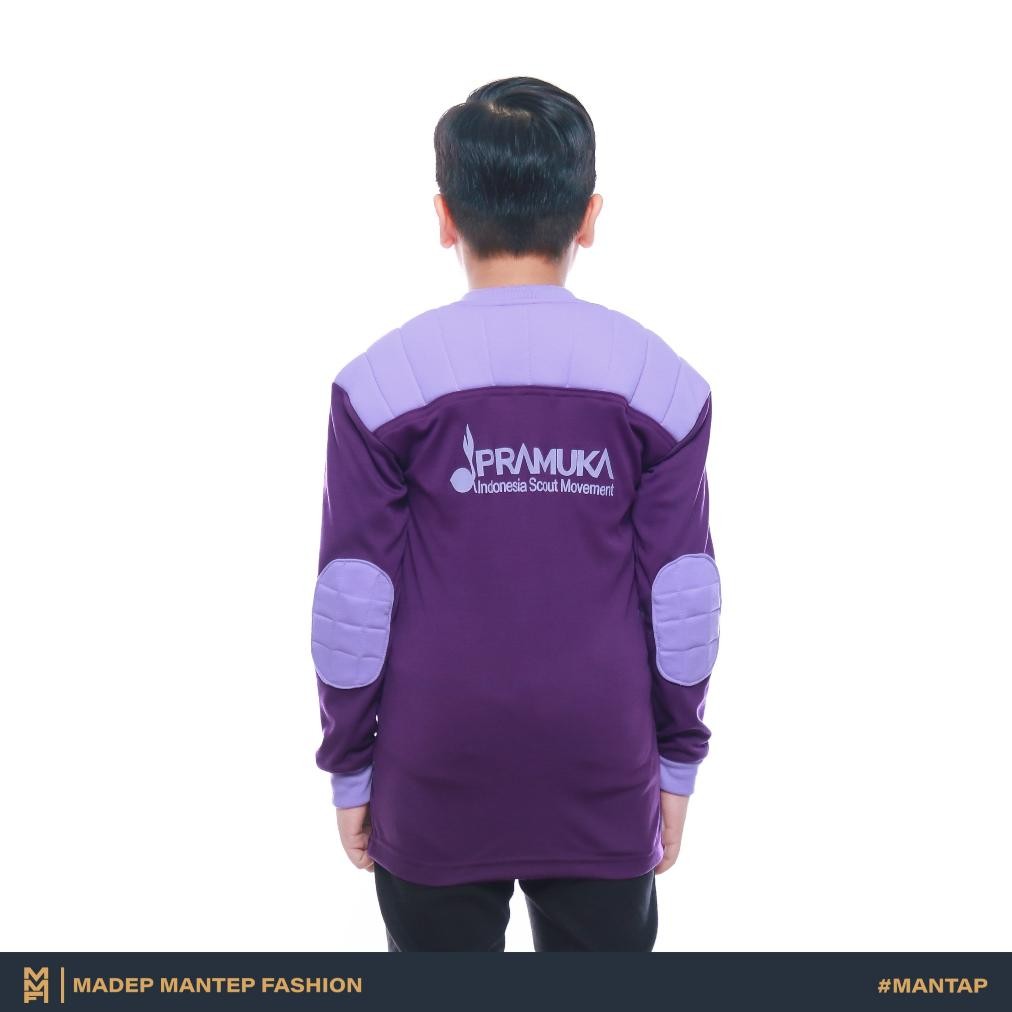 ty-35 Kaos Pramuka Anak Lengan Panjang Kaos Kegiatan Pramuka Anak SD Kaos Pramuka Coklat - PHH PRAMU