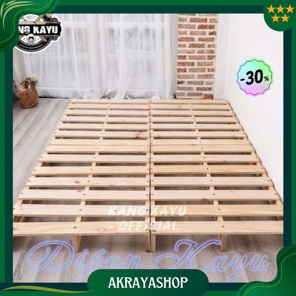 Dipan Kayu Palet Kayu Alas Kasur Minimalis 90X200Cm 180X200Cm Cod