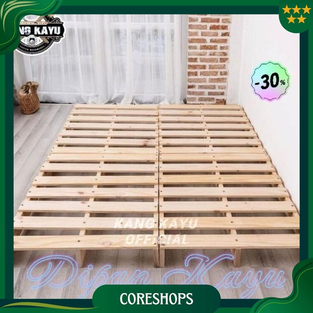 Dipan Kayu Palet Kayu Alas Kasur Minimalis 80X200Cm 160X200Cm Promo