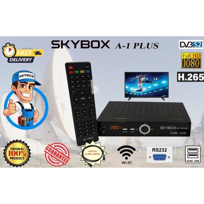 RECEIVER PARABOLA SKYBOX A1 PLUS H 265 HEVC AVS+ FULL HD 1080P