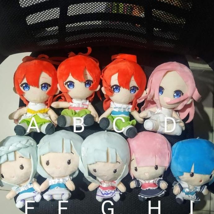 Boneka Re Zero Rem Ram Figure Re Zero [gembira dendang] mainan