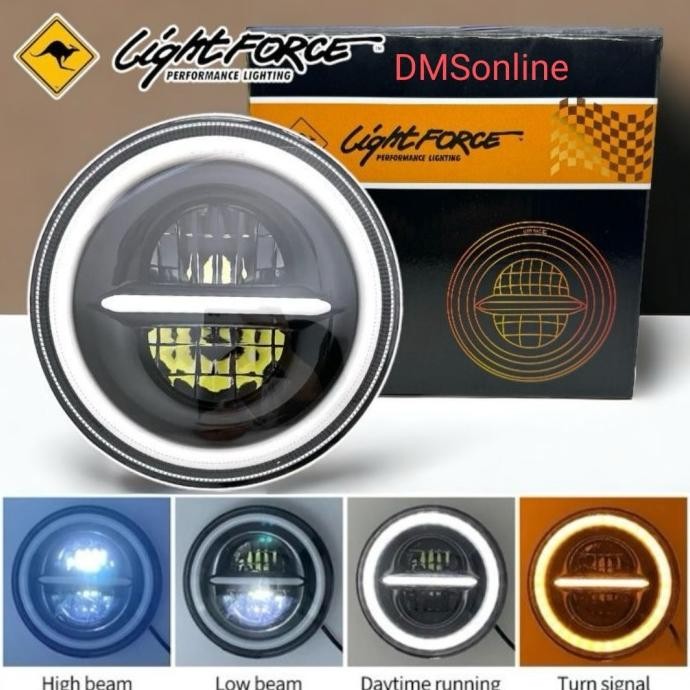 Lampu Daymaker 7 inch , Head Lamp Daymaker Motor Mobil 7" Lampu Depan WHY