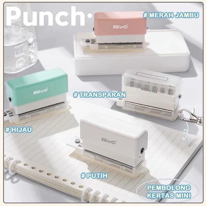

pembolong kertas mini/pembolong kertas /A4 A5 B5 6 lubang Mini Pembolong Kertas / pembolong kertas motif/ Paper Punch - Qiqi Treasure PUNK
