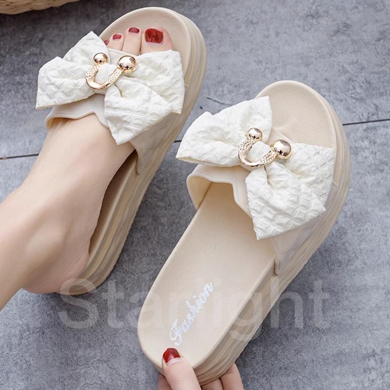 Sandal Wanita Selop Jelly Sendal Korea Pita Kekinian Sandal Slop Wedges Pita Sandal Jelly Selop Mode