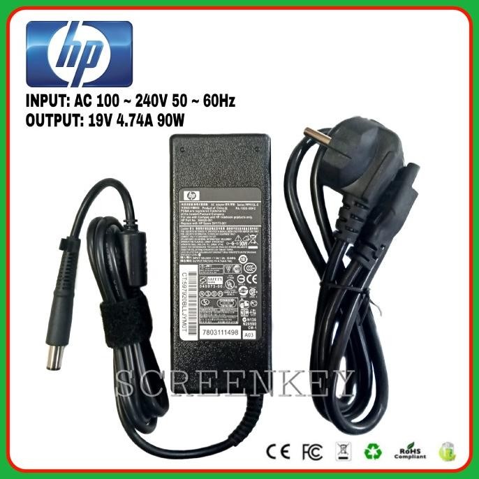 Produk Baru Adaptor Charger Original Laptop HP COMPAQ PAVILLION 19V 4.74A 90W