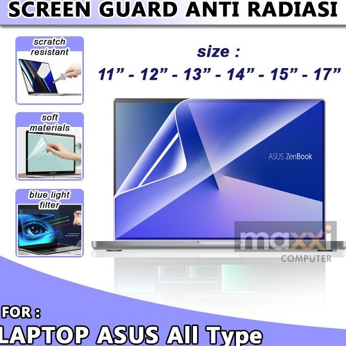 Anti Gores Radiasi Laptop Leptop Asus 11 12 13 14 15 17 Inch Vivobook Hemat