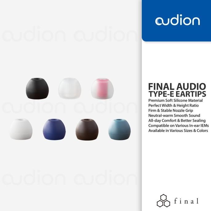 FINAL AUDIO TYPE-E/TYPE E Soft & Comfortable Silicone Eartips Earpiece