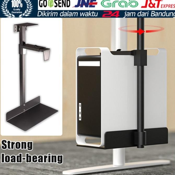 Rak/Tray/Dudukan Cpu Komputer Gantung Meja Aluminium Stand Cpu Komputer Baru