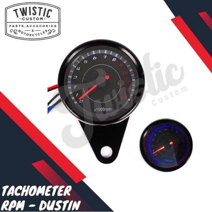 SPEEDOMETER TACHOMETER RPM METER ANALOG DUSTIN MOTOR CUSTOM UNIVERSAL ORIGINAL