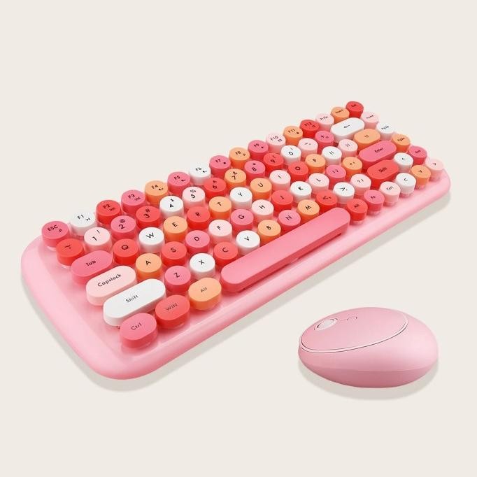 Mofii Keyboard Wireless Mouse Wireless Set 2.4G Candy / Sweet Terbaru